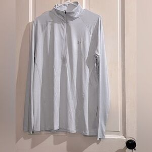 Under Armour Quarter Zip XL Gray Long Sleeve Lightweight Loose Fit